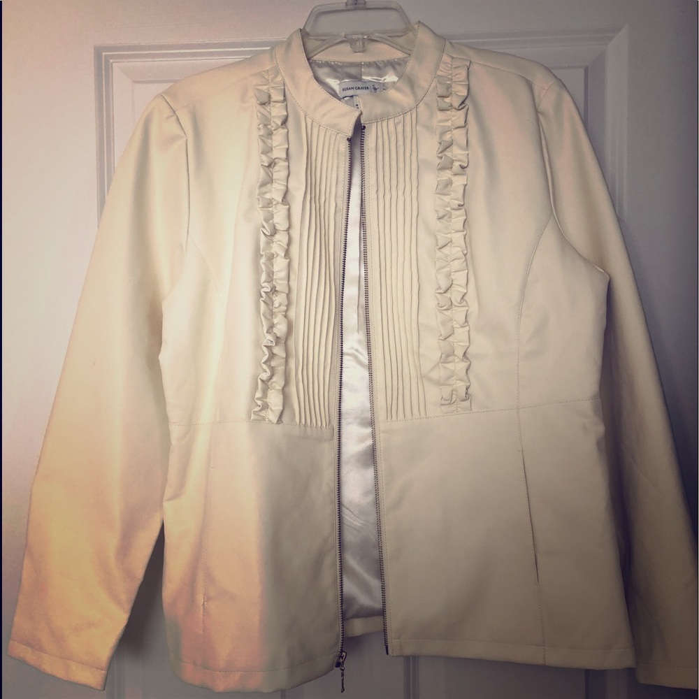 Susan Graver Faux Leather Jacket